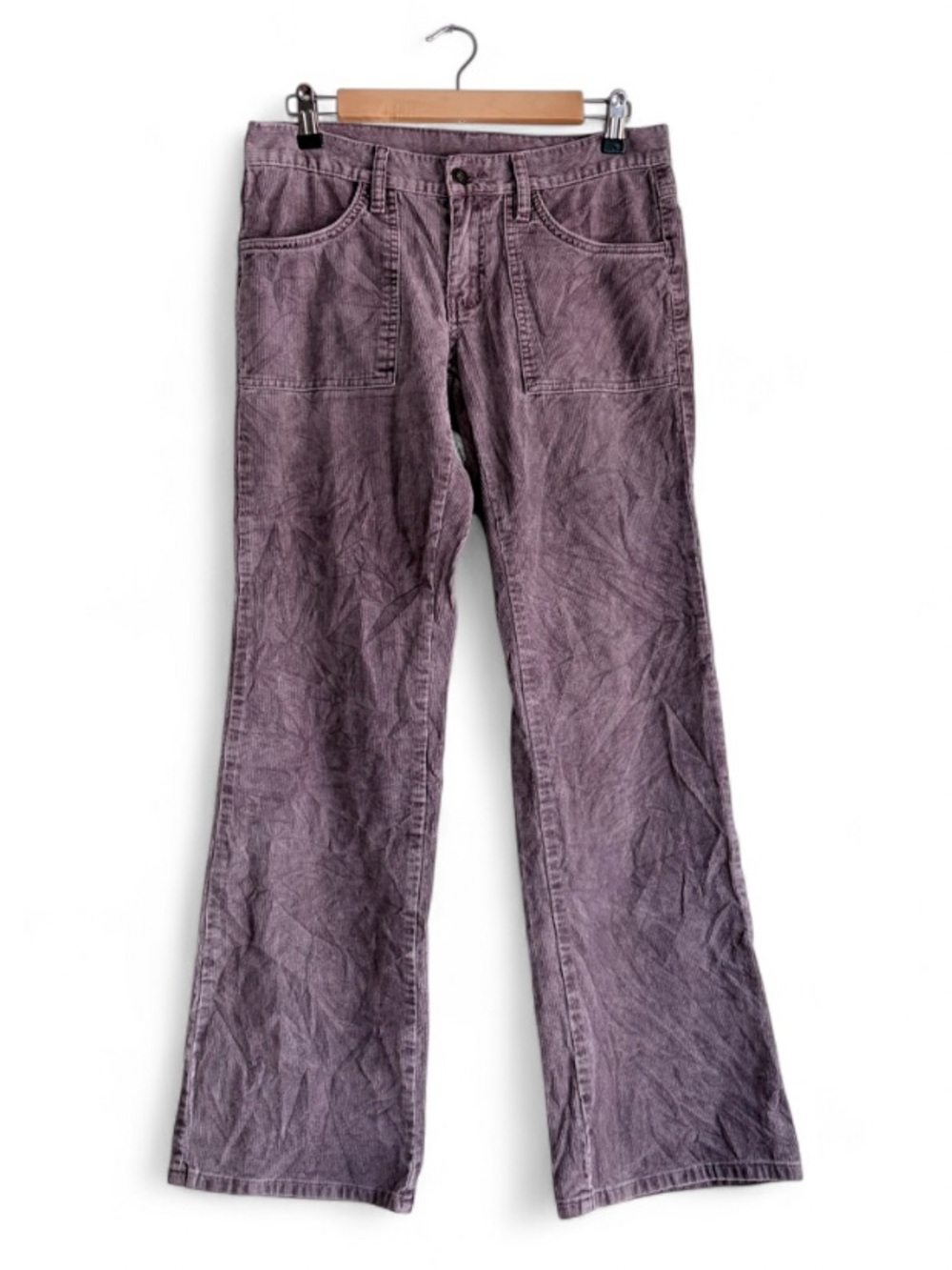 Prana Purple Corduroy Low Rise Boot Cut Pants Size S